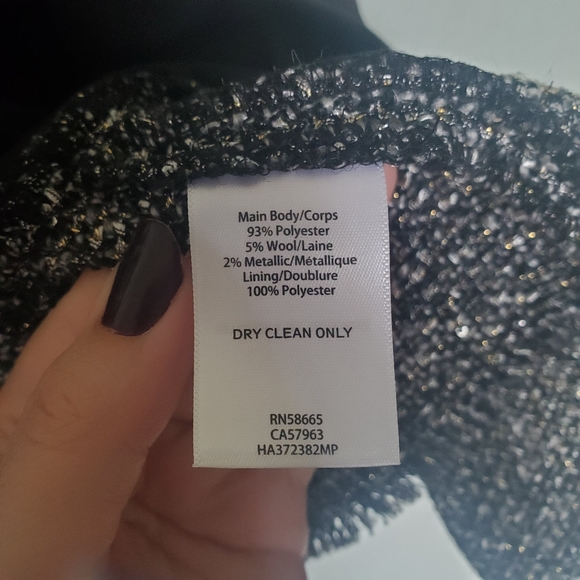 Halogen Ruffle Detail Tweed Jacket size Petite Large - Picture 13 of 13